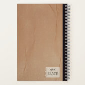 ヴィンテージマンゴスチンイラストレーションパーソナライズされたコンプ ノートブック (裏面)