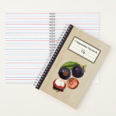 ヴィンテージマンゴスチンパーソナライズされた組成物 ノートブック (内側)