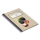 ヴィンテージマンゴスチンパーソナライズされた組成物 ノートブック (右側)