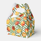 ヴィンテージマンゴー&グリーンリーサマーフルーツパターン フェイバーボックス (裏面サイド)