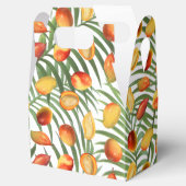 ヴィンテージマンゴー&グリーンリーサマーフルーツパターン フェイバーボックス (オープン)