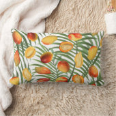 ヴィンテージマンゴー&緑の夏のパターン ランバークッション (ブランケット)