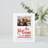 ヴィンテージマンザ・ガン、海軍の採用ポーに参加 ポストカード (スタンド正面)