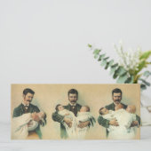 ヴィンテージマンシャワーベビーシャワーダドシェルパーティー 招待状 (スタンド正面)