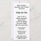 ヴィンテージマンシャワーベビーシャワーダドシェルパーティー 招待状 (裏面)