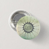 ヴィンテージマンダラオンミンティすりガラス 缶バッジ (正面&裏面)