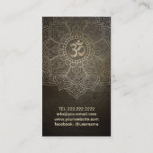 ヴィンテージマンダラナマステオムサインヨガ先生 名刺 (裏面)