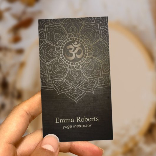 ヴィンテージマンダラナマステオムサインヨガ先生 名刺