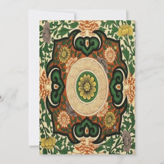 ヴィンテージマンダラフラワー結婚式招待状 招待状 (裏面)