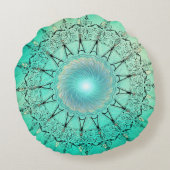 ヴィンテージマンダラミンティグリーン ラウンドクッション (裏面)