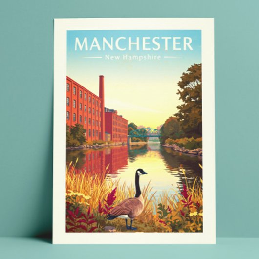 ヴィンテージマンチェスターニューハンプシャー ポストカード
