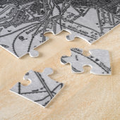 ヴィンテージマンチェスター・イングランドの地図(1911年) ジグソーパズル (側面)