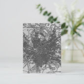 ヴィンテージマンチェスター・イングランドの地図(1911年) ポストカード (スタンド正面)