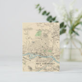 ヴィンテージマンチェスターNHの地図(1892) ポストカード (スタンド正面)