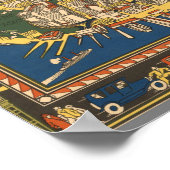 ヴィンテージマンハッタンの地図 ポスター (角)