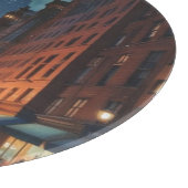 ヴィンテージマンハッタンニューヨークシティナイト絵を描ズ カッティングボード (角)