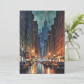 ヴィンテージマンハッタンニューヨークシティナイト絵を描ズ シーズンカード (スタンド正面)