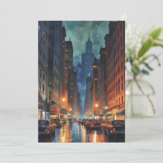 ヴィンテージマンハッタンニューヨークシティナイト絵を描ズ シーズンカード (スタンド正面)