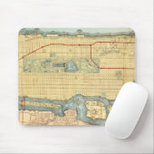 ヴィンテージマンハッタンニューヨークシティマップ マウスパッド (マウス)