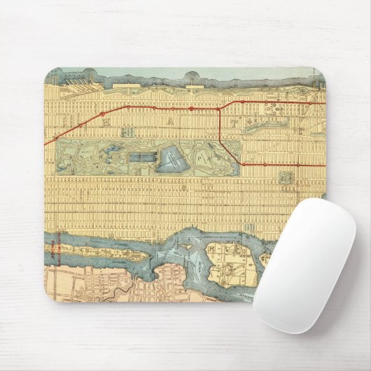 ヴィンテージマンハッタンニューヨークシティマップ マウスパッド (マウス)