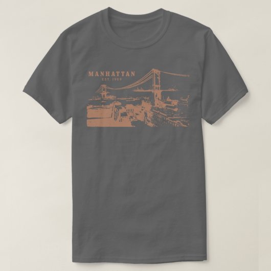 ヴィンテージマンハッタンニューヨーク Tシャツ (デザイン正面)