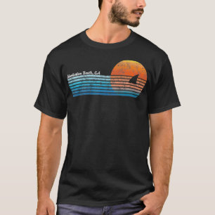 ヴィンテージマンハッタンビーチCAレトロ80sフィンサンセット Tシャツ