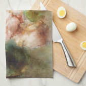 ヴィンテージマーガレタルーゼンブームバラ付きの花瓶 キッチンタオル (四つ折り)