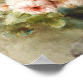 ヴィンテージマーガレタルーゼンブームバラ付きの花瓶 ポスター (角)