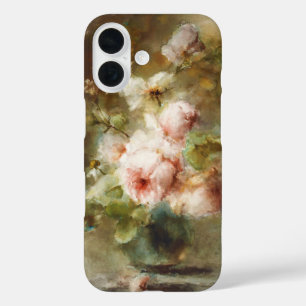 ヴィンテージマーガレタルーゼンブームバラ付きの花瓶 iPhone 16ケース