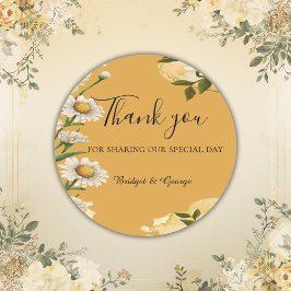 ヴィンテージマーガレットフラワーエレガンス ラウンドシール