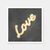 ヴィンテージマーキーライツナプキン – chalkboard スタンダードカクテルナプキン (正面)