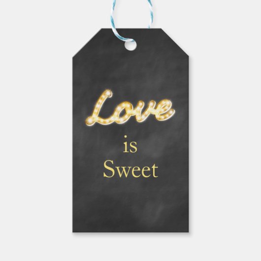 ヴィンテージマーキーライトギフトラベル- chalkboard ギフトタグ (正面)