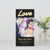 ヴィンテージマーキーライト日付の写真カードを保存 セーブザデート (スタンド正面)