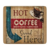 ヴィンテージマーキー・コーヒー標識 カッティングボード (正面)