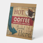 ヴィンテージマーキー・コーヒー標識 台座サイン (正面)