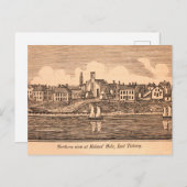 ヴィンテージマーサズヴィネヤードイラストレーションアットティスベリー ポストカード (正面/裏面)