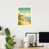 ヴィンテージマーサズヴィネヤードマサチューセッツ ポスター (ホームオフィス)