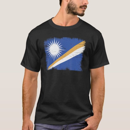 ヴィンテージマーシャル諸島国旗の亡命国 Tシャツ (正面)