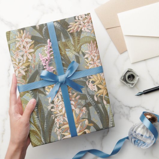 ヴィンテージマーシュリリーピンク ラッピングペーパー (ギフト)