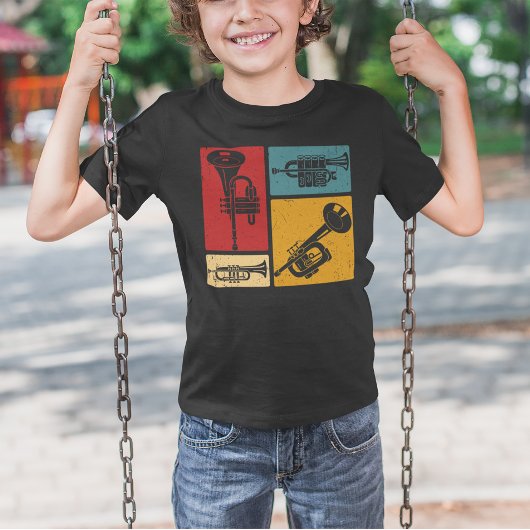 ヴィンテージマーチングバンドトランペット奏者 Tシャツ