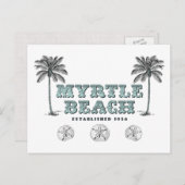 ヴィンテージマートルビーチサウスカロライナEst 1938 ポストカード (正面/裏面)