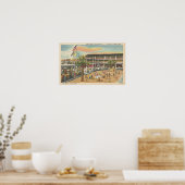 ヴィンテージマートルビーチSCポストカードパビリオン ポスター (キッチン)