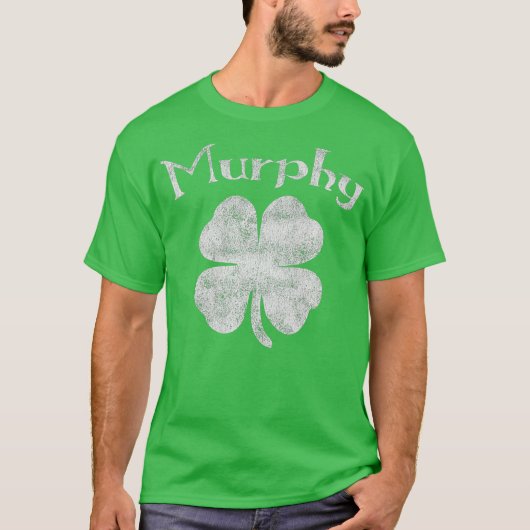 ヴィンテージマーフィアイリッシュシャムロックSt pattys day Tシャツ (正面)
