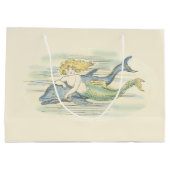 ヴィンテージマーメイドとドルフィ航海のンファンタジー ラージペーパーバッグ (裏面)