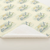 ヴィンテージマーメイドとドルフィ航海のン シェルパブランケット (3/4)