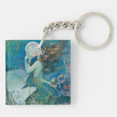 ヴィンテージマーメイドとパールキーチェーン キーホルダー (裏面)