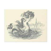 ヴィンテージマーメイドはがき