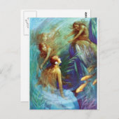 ヴィンテージマーメイドはがき ポストカード (正面/裏面)