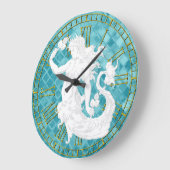 ヴィンテージマーメイドアクアシーグラス ラージ壁時計 (傾斜)