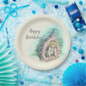 ヴィンテージマーメイドアンダーザシーハッピーバースデーパーティー ペーパープレート (パーティー)